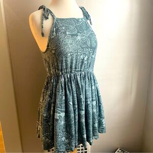 Jetty Apparel Co. Mini Dress/Tunic Teal Geo Paisley Pattern XS